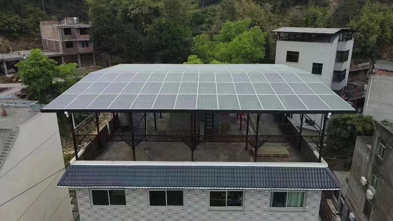 邵阳县15kw+10kwh自建别墅家庭光伏储能系统